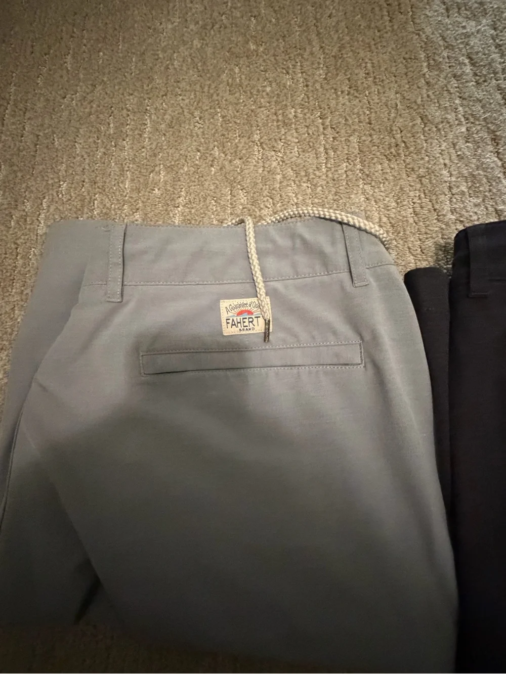 Faherty Black and Light Gray Hybrid Shorts